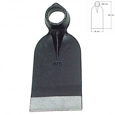 Azada Forjada Sin Mango 207/  450 Gramos