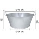 Barreño Galvanizado Baño  18"  45x20 cm. 22 Litros