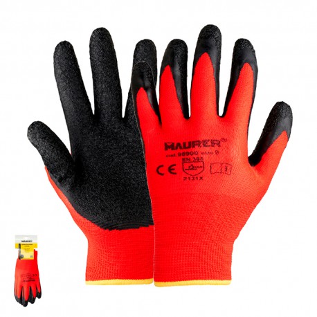 Guantes Latex / Nylon Gripflex Con Colgador Talla 10" (Par)