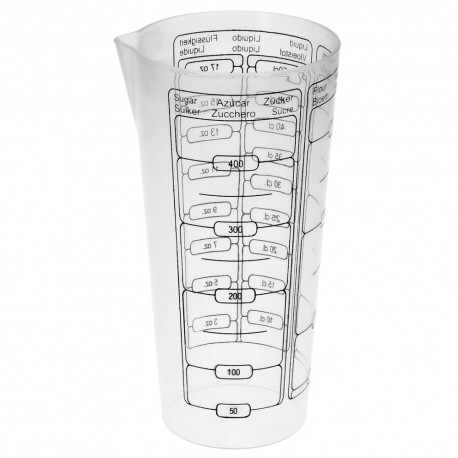 Vaso Medidor Plastico Oryx 500 ml. 8,5x6x16 cm.