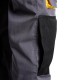 Pantalones Largos DeTrabajo, Multibolsillos, Resistentes, Rodilla Reforzada, Gris/Amarillo Talla 50/52 XL (Slim Fit)