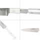 Cuchillo Husky Pelador 11 cm. Hoja Acero Inoxidable, Cuchillo Verduras, Cuchillo Cortar Verduras Mango Ergonomico Blanco