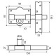 Cerrojo Seguridad Fac 946-RP/80 Serie UVE Dorado Antibumping