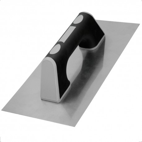 Llana Profesional Acero Mango TPR Acabado Liso 300x150 mm.