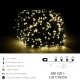 Guirnalda Luces Navidad 500 Leds Color Blanco Calido. Luz Navidad Interiores y Exteriores Ip44