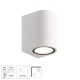 Lampara Aplique Oval Exterior GU10 IP65 Color Blanco Aplique Techo, Luz Jardín, Lámpara Jardín, Luz Exterior, Aplique Jardín