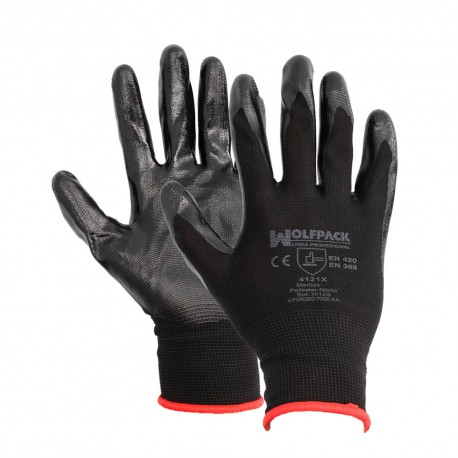 Guantes Nitrilo / Poliester Impregnado 10" (Par)