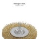 Cepillo Acero Latonado Para Taladro. Disco Ø 100 mm. Espiga 1/4" Cepillo Taladro Alambre Latón, Cepillo Limpieza, Cepillo Pulir.