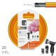 Manguera Tricotado No Torsion 15 mm. - 5/8" Rollo 20 Metros Con Kit de Riego