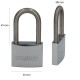 Candado Inoxidable Arco Largo 50mm.