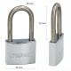 Candado Inoxidable Arco Largo 40mm.