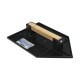 Talocha Plastico Punta Mango Madera 27 x 18 cm. Negro Con Alveolos.