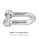 Grillete Recto Galvanizado 14 mm. 9/16" Uso Domestico