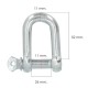 Grillete Recto Galvanizado 11 mm. 7/16" Uso Domestico