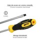Destornillador Mango Bimaterial Boca Estampada 6x150 mm. Destornillador Plano, Cromo Vanadio,