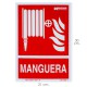 Cartel / Señal Fluorescente Manguera 21x 30 (Alt.) cm.