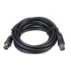 Prolongación TV Video Macho-Macho 2 metros / Ø 9,5 mm. Con Adaptador Macho-Hembra Color Negro